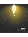 V-tac LED Крушка - 4W Filament E14 Кендъл Спирала Пламък 4000K 214431 - 4