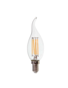 V-tac LED Крушка - 4W Filament E14 Кендъл Пламък 6000K 214430 - Цена | LEDs4economy