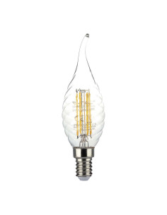 V-tac LED Крушка - 4W Filament E14 Кендъл Спирала Пламък 3000K 214308 - Цена | LEDs4economy