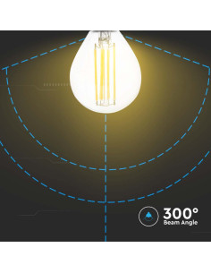 V-tac LED Крушка - 4W Filament E14 P45 3000K 214300 - Цена | LEDs4economy 2