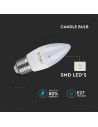 V-tac LED Крушка - 6W E27 Кендъл 6400K 2143441 - 2