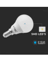 V-tac LED Крушка - 4.5W E14 P45 2700K 6Бр/Сет 212733 - 4