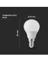V-tac LED Крушка - 4.5W E14 P45 6400K 2142521 - 3
