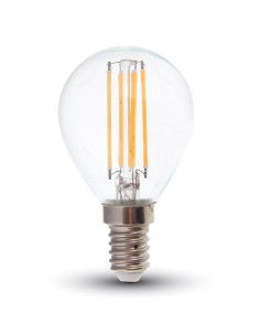 V-tac LED Крушка - 6W Filament E14 P45 3000К 2845 - Цена | LEDs4economy