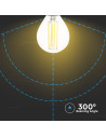 V-tac LED Крушка - 6W Filament E14 P45 3000К 2845 - 4