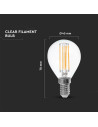 V-tac LED Крушка - 6W Filament E14 P45 3000К 130LM/W 2854 - 3