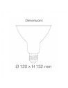 V-tac LED Крушка - 17W PAR38 E27 IP20 Синя 92066 - 4
