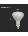 V-tac LED Крушка - 8W Filament E27 R125 Димиращ 6500K 7468 - 3