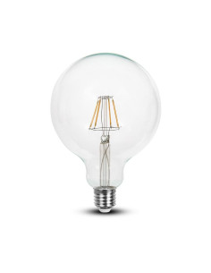 V-tac LED Крушка - 6W Filament E27 G125 6400K 7427 - Цена | LEDs4economy