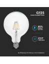 V-tac LED Крушка - 6W Filament E27 G125 6400K 7427 - 3