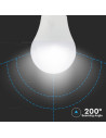 V-tac LED Крушка - 9W E27 A60 Термо Пластик 3Степенно Димиране 4000K 2Бр/Блистер - NEW 7289 - 3