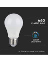 V-tac LED Крушка - 9W E27 A60 Термо Пластик 3Степенно Димиране 2700K 2Бр/Блистер - NEW 7309 - 3