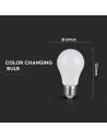 V-tac LED Крушка - 9W E27 A60 Термо Пластик 3Степенно Димиране 2700K 2Бр/Блистер - NEW 7309 - 5