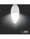V-tac LED Крушка - 3.5W Е14 А80 Кендъл Димираща С Дистанционно RGB 6400K 2771 - 5