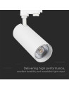 V-TAC 30W LED COB Релсово Осветител 3 в 1 Бяло Тяло - 8843 - 6