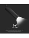 V-TAC 7W LED Прожектор Релсов Монтаж SAMSUNG Чип Черен 4000K - 21354 - 7