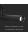 V-TAC 7W LED Прожектор Релсов Монтаж SAMSUNG Чип Черен 4000K - 21354 - 9