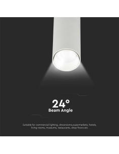 V-TAC 7W LED Прожектор Релсов Монтаж SAMSUNG Чип Бял 4000K - 21351 - Цена | LEDs4economy 2