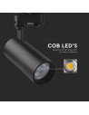 V-TAC 30W LED COB Релсов Прожектор 3 в 1 Черно Тяло - 8078 - 3