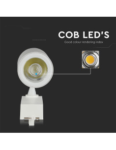V-TAC 35W LED Прожектор Релсов Монтаж Бяло Тяло 6400K - 211257 - Цена | LEDs4economy 2