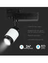 V-TAC 35W LED Прожектор Релсов Монтаж Черно/Бяло Тяло Бяла Светлина - 1340 - 3