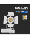 V-TAC 33W LED Прожектор Релсов Монтаж SAMSUNG Чип Бял 5000K - 370 - 9