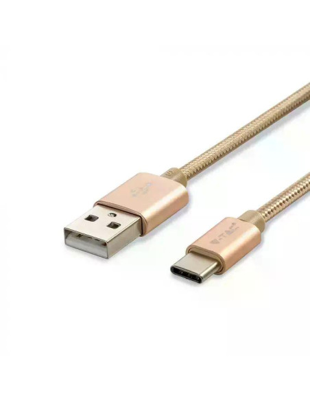 1м. Тип C USB Кабел Злато Серия "Platinum"