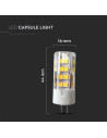 LED Крушка - SAMSUNG ЧИП 3.2W G4 4000K - 7