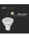 V-tac LED Крушка - 4.5W GU10 SMD Пластик 110° 6400K 211687 - 4