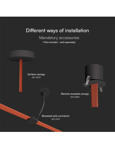 V-TAC 12W LED Магнитен Осветител Въже 38D 3000K Пясъчно Бяло Тяло 3 Години Гаранция - Цена | LEDs4economy 2