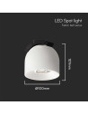 V-TAC 12W LED Магнитен Осветител Въже 38D 3000K Пясъчно Бяло Тяло 3 Години Гаранция - 9