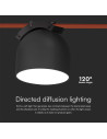 V-TAC 12W LED Магнитен Осветител Въже 120D 3000K Пясъчно Черно Тяло 3 Години Гаранция - 5