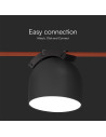 V-TAC 12W LED Магнитен Осветител Въже 120D 3000K Пясъчно Черно Тяло 3 Години Гаранция - 8