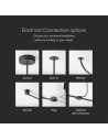 V-TAC 12W LED Магнитен Осветител Въже 120D 3000K Пясъчно Черно Тяло 3 Години Гаранция - 11