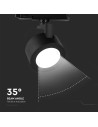 V-TAC 30W LED Прожектор Релсов Монтаж Черно Тяло 3в1 - 10371 - 8