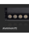 V-TAC 12W LED Магнитен Линеен Спот Регулируем 3000K Черно Тяло - 10261 - 11