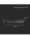 V-TAC 12W LED Магнитен Линеен Спот Регулируем 4000K Черно Тяло - 10260 - 2
