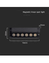 V-TAC 5W LED Магнитен Линеен Спот Регулируем 6400K Черно Тяло - 10259 - 3
