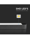 V-TAC 22W LED Магнитен Линеен Осветител 6400K Черно Тяло - 10250 - 10