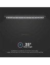 V-TAC 22W LED Магнитен Линеен Спот 3000K Черно Тяло - 10240 - 8
