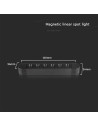 V-TAC 5W LED Магнитен Линеен Спот 4000K Черно Тяло - 10233 - 10