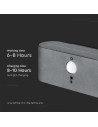 V-TAC 2.5W LED Соларна Стенна Черна PIR Сензор 3000K IP44 - 23017 - 5