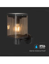 V-TAC 2.5W LED Соларна Стенна Лампа Е27 Сензор IP44 - 23010 - 10