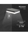 V-TAC 5.5W LED Соларна Стенна Черна PIR Сензор Квадрат 3000K IP44 - 10402 - 9