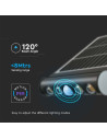 V-TAC 8W LED Соларна Стенна Лампа 6400К - 6850 - 16