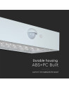 V-TAC 3W LED Соларна Стенна Лампа със Сензор 4000K+3000K Бяла - 10306 - 4