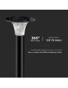 V-TAC 15W LED Соларна Наземна Лампа 6000K+4000K Черна - 23006 - 7