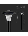 V-TAC 15W LED Соларна Наземна Лампа 6000K+4000K Черна - 23006 - 8
