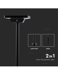 V-TAC 2W LED Соларно Колче Алуминиева Основа 3в1 - 10304 - Цена | LEDs4economy 2