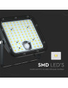 V-TAC 30W LED Соларен Прожектор LiFePo Батерия 3.7V Черен 6000K - 10311 - 15